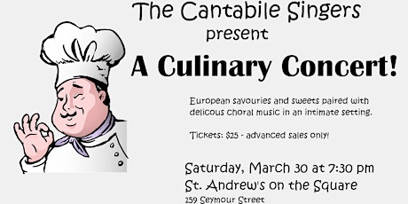 Image principale de Cantabile Singers Present A Culinary Concert