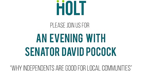 Why Independents are Good for Community- Dinner with Senator David Pocock primary image
