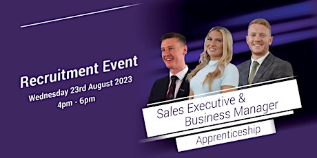 Image principale de Sales Executive and Business Manager Apprenticeship Open Evening