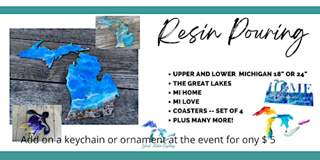 Sebewaing Resin Pour Upper/Lower Michigan (225+ Shapes to Choose From)