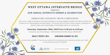 West Ottawa Interfaith Bridge Dinner & Celebration primary image