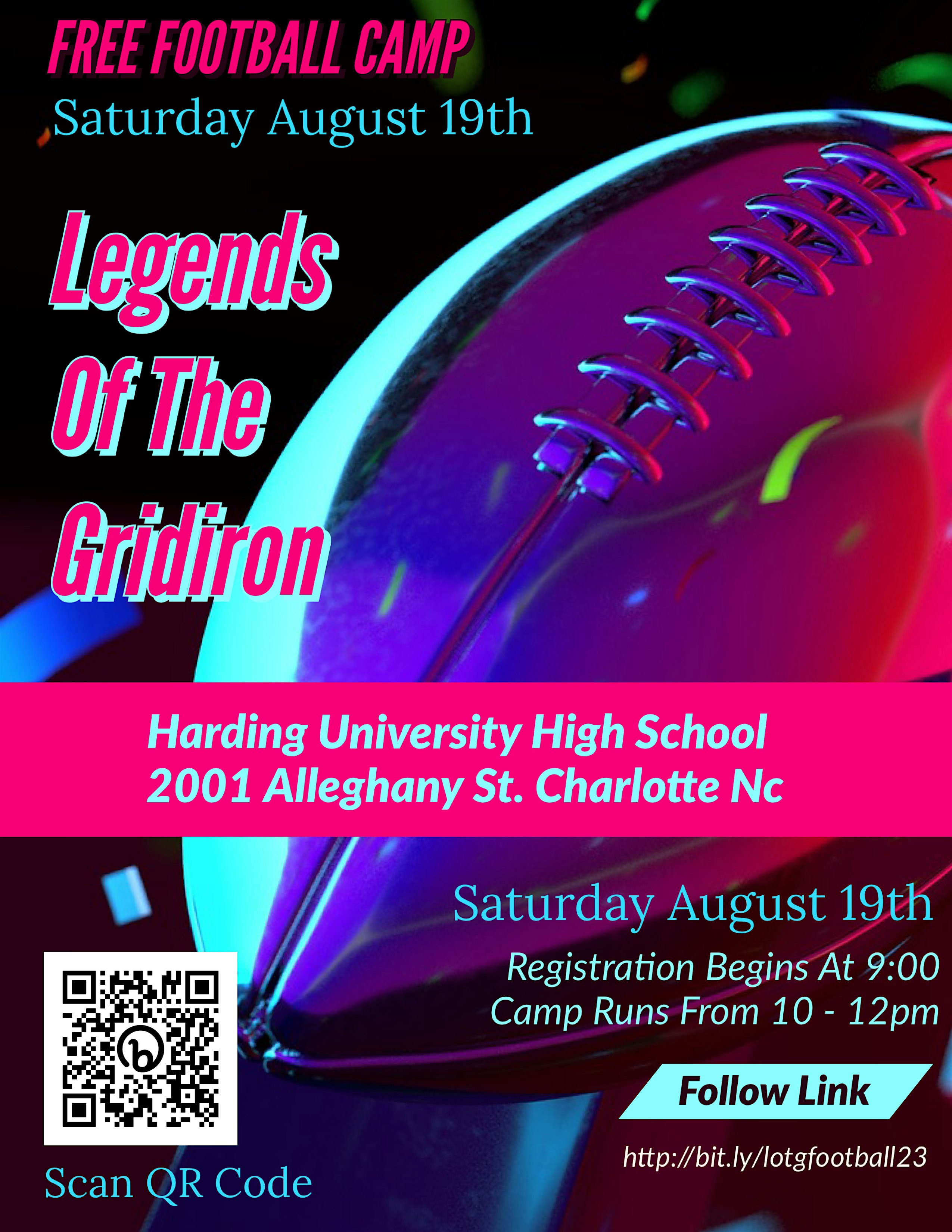 Legends of the Grid Iron free football camp