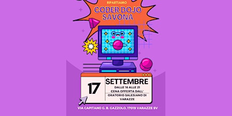 Immagine principale di CoderDojo Savona ** Edizione Speciale ** Varazze 17 Settembre 2023 