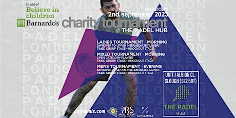 Primaire afbeelding van Padel-London Charity Tournament - The Padel Hub - 2nd Sep 23