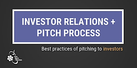 Investor Relations + Pitch Process primary image