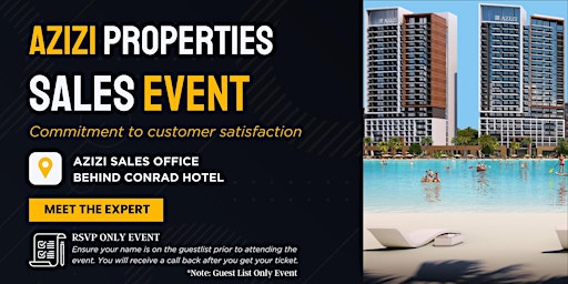 Imagem principal do evento Luxury Realized: Azizi Properties Showcase and Sales