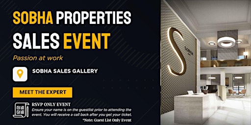 Primaire afbeelding van Luxury Unleashed: Sobha Properties Investment Event