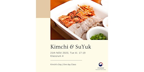 Image principale de [21 NOV]KR Cooking Class - KimChi & SuYuk _ *Pork