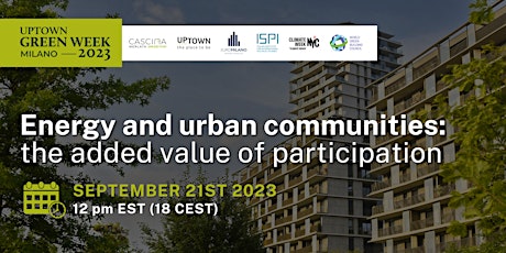 Immagine principale di Energy and urban communities: the added value of participation 