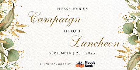 Imagem principal de 2023 Campaign Kickoff  Luncheon