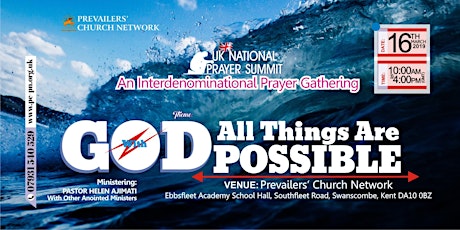  UK National Prayer Summit "WITH GOD ALL THINGS ARE POSSIBLE"  primary image