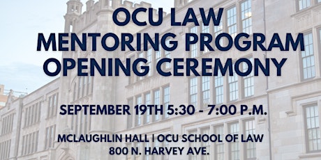 Imagem principal do evento OCU Law Mentoring Program Opening Ceremony