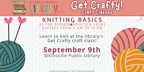 Imagem principal do evento Get Crafty: Knitting Basics