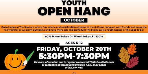 Youth Open Hang - Mini Pumpkin Painting primary image