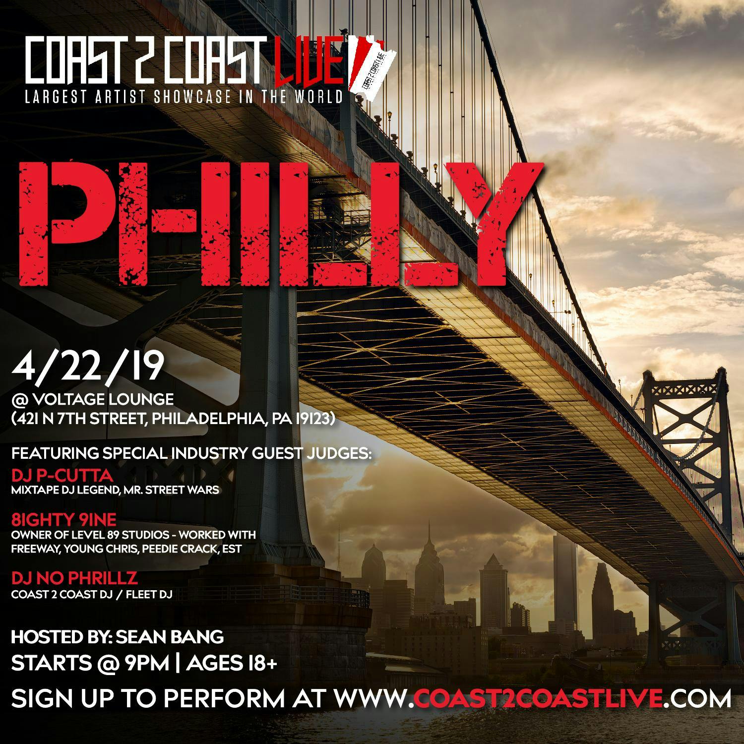 Coast 2 Coast LIVE Artist Showcase Philadelphia, PA - $50K Grand Prize