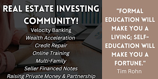 Imagem principal de Learn To Invest In Real Estate With This Community Presentation On Zoom!