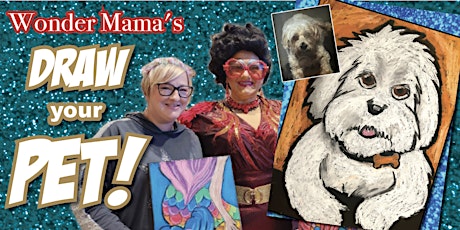 Draw with a Drag Queen Workshop -  Christmas Draw your Pet Cartoon Sketch primary image