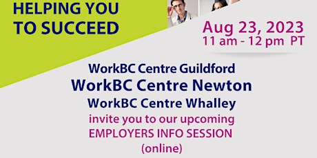 Imagen principal de WorkBC Information Session (for Employers) – Aug 23@ 11AM