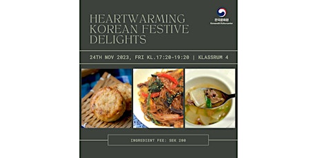 [24 NOV] Heartwarming Korean Festive Delights _*Pork, Beef, Eggs  primärbild