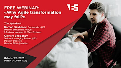 Free webinar «Why Agile transformation may fail?» primary image