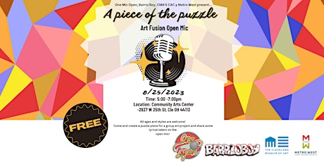 A piece of the puzzle- An Art Fusion Open Mic primary image