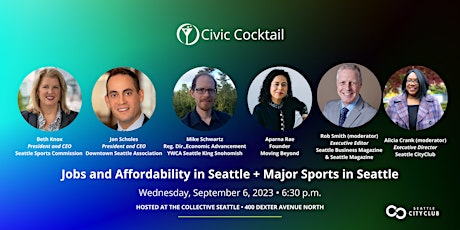 Jobs and Affordability in Seattle + Major Sports in Seattle primary image