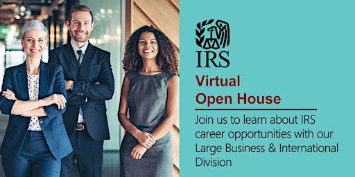 Imagem principal do evento IRS Virtual Open House Featuring Large Business & International Positions