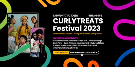 Imagen principal de CURLYTREATS Fest 2023: Black History Month UK - Book for Multiple Events