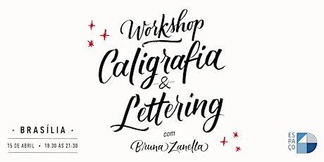 Imagem principal do evento Workshop de Caligrafia e Lettering com Bruna Zanella · 15 de Abril