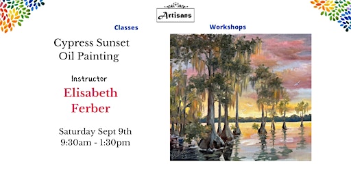 Imagen principal de Cypress Sunset Painting in Oils class 11x14