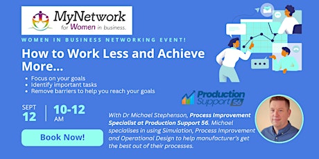 How to Work Less and Achieve More Networking Event primary image