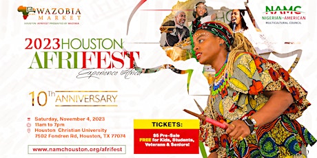2023 Houston AfriFEST - Festival of African Arts, Culture and Entertainment primary image