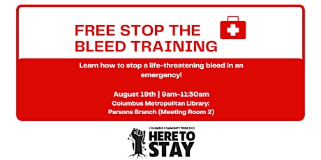 Imagem principal do evento Free Stop the Bleed Training