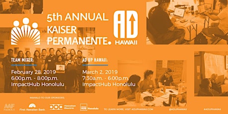 Ad Up Hawaii 2019: Team Sign-Up + Event Day primary image