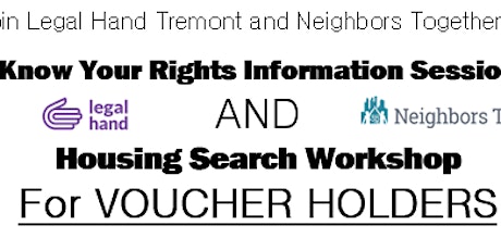 For Voucher holders: Housing Search Workshop - Legal Hand Tremont primary image