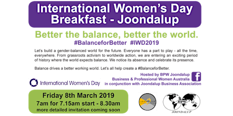 International Women's Day Breakfast - Joondalup primary image