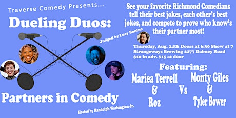 Primaire afbeelding van Dueling Duos: Partners in Comedy Aug. 24th