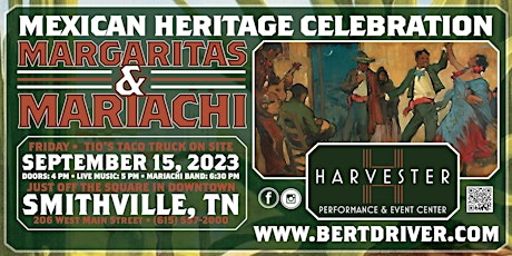 Imagem principal do evento Margaritas and Mariachi - A Mexican Heritage Celebration at the Harvester
