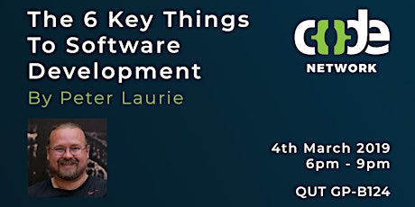 Code Network: 6 key things to software development by Peter Laurie primary image