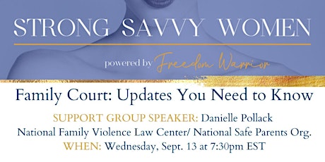 Imagen principal de Family Court: Updates You Need to Know - Strong Savvy Women Meeting
