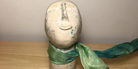 Imagem principal de UP.Acessórios - Colar de gravata seda com peça em cerâmica, by Brâmica
