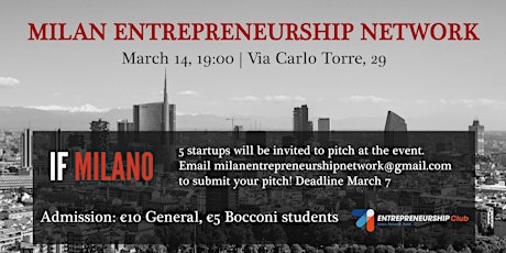 Milan Entrepreneurship Network - Networking Event primary image