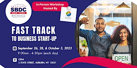 Imagen principal de Fast Track to Business Start-Up (In-Person Workshop) - Auburn