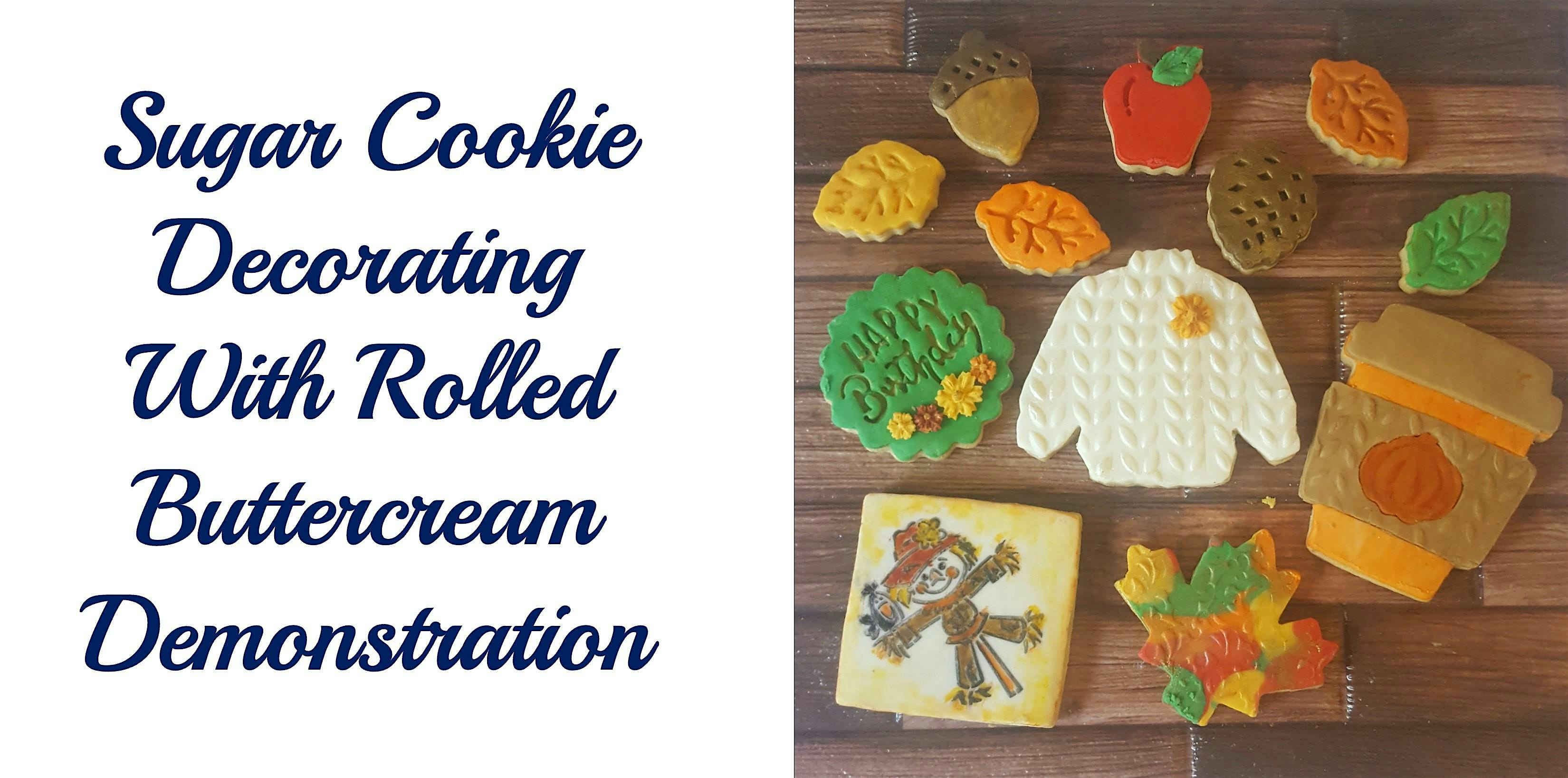 Decorate Sugar Cookies with Rolled Buttercream Demonstration