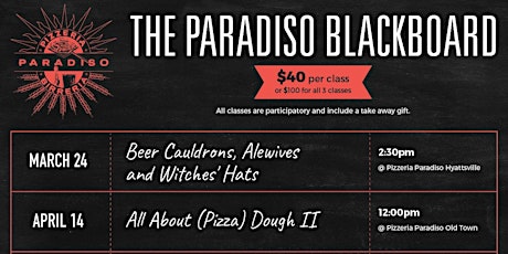 The Paradiso Blackboard – All About (Pizza) Dough II primary image