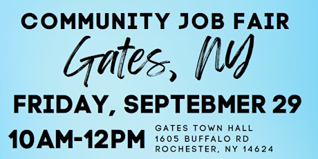 Hauptbild für Gates Community Job Fair 9/29 - Business Registration