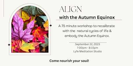 Align with the Autumn Equinox primary image