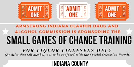 SMALL GAMES OF CHANCE - Liquor Licensees Only - Indiana County primary image