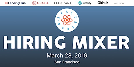 Hiring Mixer - Reactathon 2019 San Francisco primary image