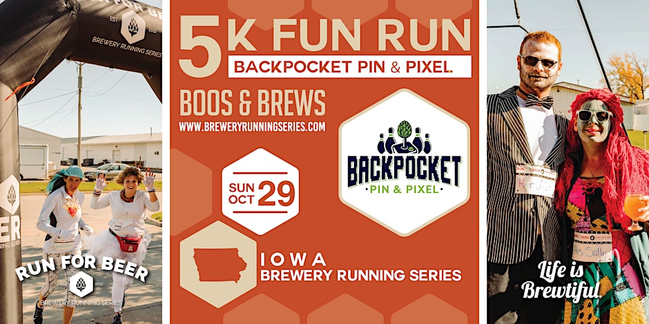 Boos & Brews 5k at Backpocket Pin & Pixel event logo